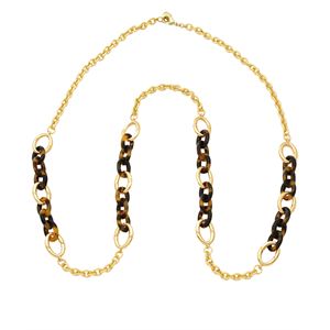 Tortoise+and+Gold+Link+Necklace