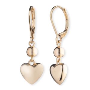 Puffy+Heart+Drop+Earring