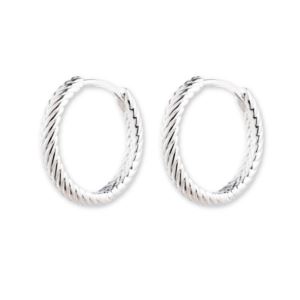 Sterling+Silver+Herringbone+Hoops
