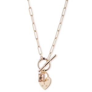 Heart+and+Crystal+Charm+Necklace