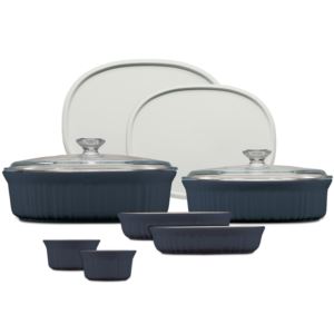 French+White+10pc+Bakeware+Set+French+Navy