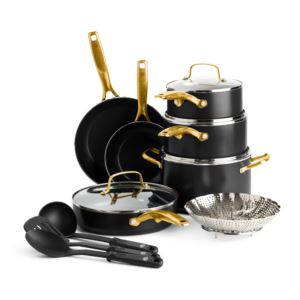 Gold+14pc+Nonstick+Cookware+Set