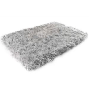 PAW+PupRug+Faux+Fur+Orthopedic+Dog+Bed+-+Rectangle+Grey+-+Small%2FMedium