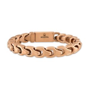 Bulova+Link+mm+RoseTone+Satin+Finish+Stainless+Steel+Bracelet