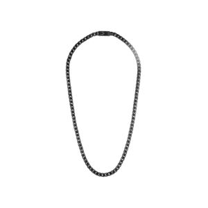 Bulova+Link+mm+Polished+Stainless+Steel+Necklace+BlackTone