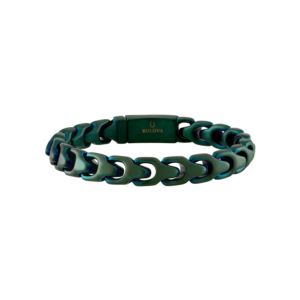Bulova+Link+mm+Forest+Green+Stainless+Steel+Bracelet
