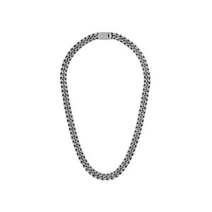 Classic+mm+Blue+Steel+Curb+Chain+Necklace