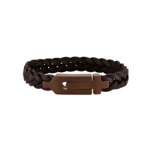 Marine+Star+Chocolate+Stainless+Steel+Brown+Leather+Bracelet