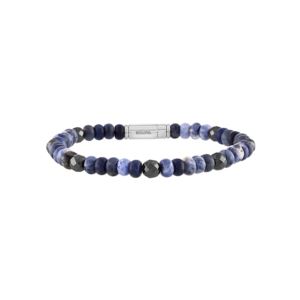 Classic+Varying+Blue+Sodalite+Beaded+Bracelet