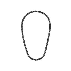 Bulova+Link+mm+Antiqued+Stainless+Steel+Necklace+BlackTone
