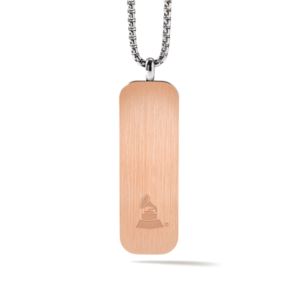 Latin+GRAMMY+Rose+GoldTone+Stainless+Steel+Dog+Tag+Necklace