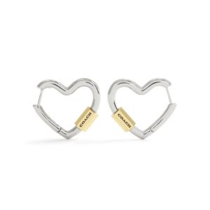 Carabiner+Heart+Hoop+Earrings