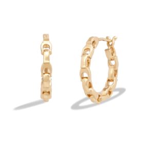 Small+Chain+Hoops+Gold