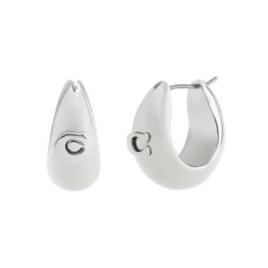 Sculpted+C+Hoop+Earrings+Silver