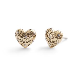 Quilted+C+Heart+Stud+Earrings