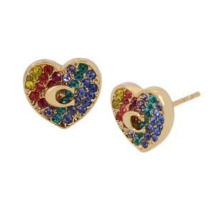 Pave+Heart+Stud+Earrings