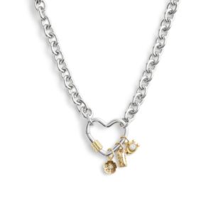 Carabiner+Heart+Charm+Necklace