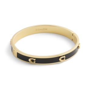Signature+C+Enamel+Bangle+Black