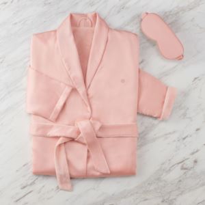 Satin+Robe+%26+Eye+Mask+Set+-+Small%2FMedium+Blush