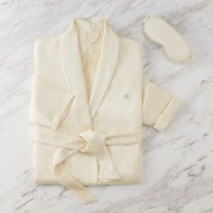 Satin+Robe+%26+Eye+Mask+Gift+Set+-+Large%2FExtra-Large+Ivory