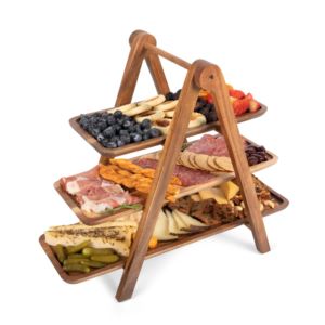 Serving+Ladder+-+3+Tiered+Serving+Station+Acacia+Wood