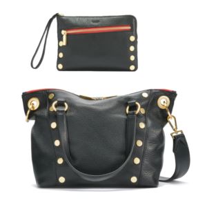 Daniel+Large+Tote+and+Nash+Clutch+Red+Zip