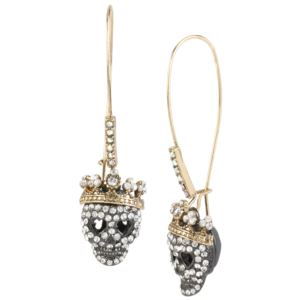 Skull+Drop+Earrings