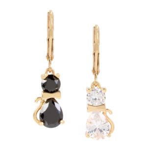 CZ+Cat+Drop+Earrings