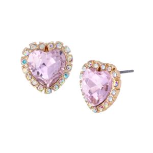 Heart+Stud+Earrings+Pink