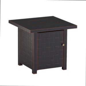 Somerset+Square+LPG+Fire+Pit+Brushed+Bronze
