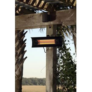 Black+Steel+Wall+Mounted+Infrared+Patio+Heater