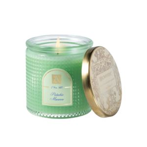 Pistachio+Macaron+Textured+Glass+Candle