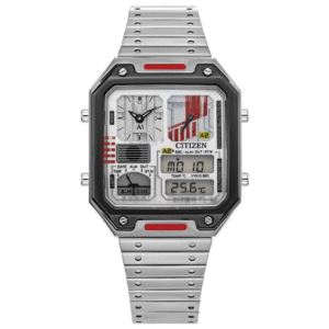 Mens+Quartz+Star+Wars+Rebel+Pilot+Stainless+Steel+Watch+Gray+Dial