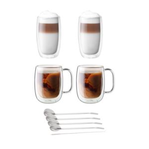 Sorrento+9pc+Double+Wall+Coffee+%26+Beverage+Set
