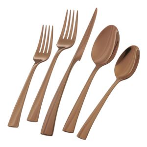 Bellasera+20pc+18%2F10+Stainless+Steel+Flatware+Set+Rose+Gold