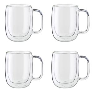 Sorrento+4pc+Double+Wall+Glass+Coffee+Mug+Set