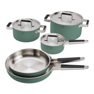 Pure+8pc+Stainless+Steel+Cookware+Set+Green