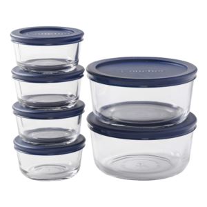 12pc+Glass+Storage+Container+Set+w%2F+SnugFit+Lids+Navy+Blue