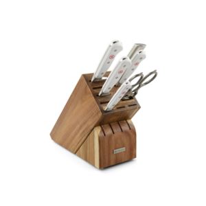 Classic+7pc+Knife+Block+Set+White