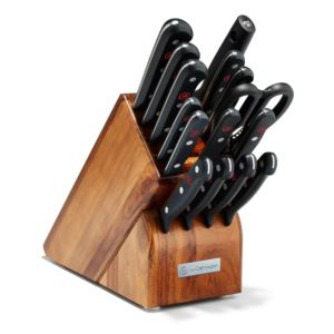 Gourmet+16pc+Knife+Block+Set+Acacia