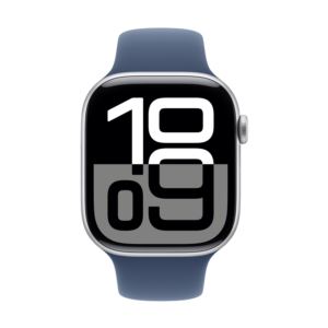 Watch+Series+10+GPS+%2B+Cellular+46mm+Silver+Aluminum+Case+w%2F+M%2FL+Denim+Sport+Band