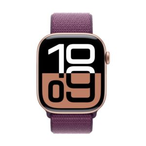 Watch+Series+10+GPS+%2B+Cellular+46mm+Rose+Gold+Aluminum+Case+w%2F+Plum+Sport+Loop