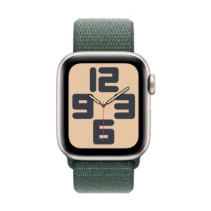 Watch+SE+GPS+40mm+Starlight+Aluminum+Case+w%2F+Lake+Green+Sport+Loop