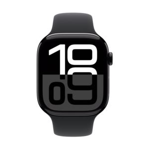 Watch+Series+10+GPS+46mm+Jet+Black+Aluminum+Case+w%2F+S%2FM+Black+Sport+Band