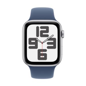 Watch+SE+GPS+44mm+Silver+Aluminum+Case+w%2F+S%2FM+Denim+Sport+Band