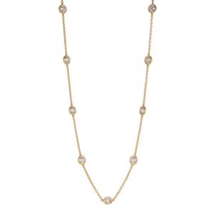 Elevate+CZ+Station+Necklace+Gold