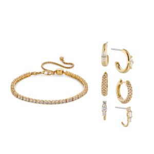 Slider+Tennis+Bracelet+and+Hoop+Set