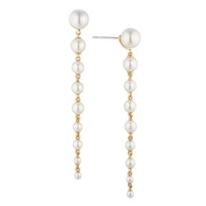 Dot+Dot+Dot+Pearl+Linear+Earrings