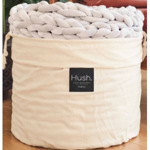 HUSH+Hand+Knitted+15lbs+Weighted+Blanket+-+Grey