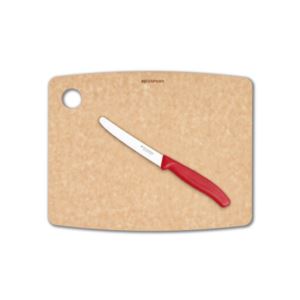 Kitchen+Series+Medium+Natural+Cutting+Board+w%2F+Red+Utility+Knife